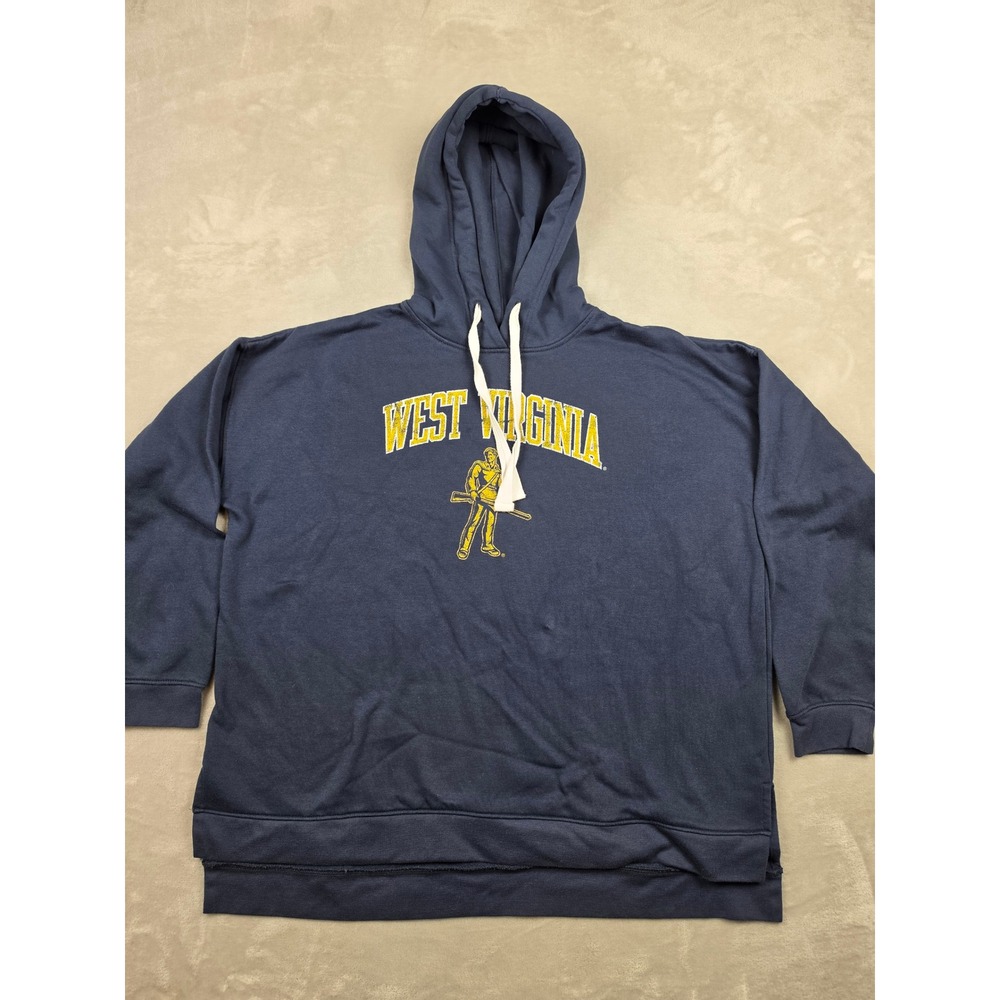 Champion Hoodie Women XL Blue West Virginia Mountaineers Oversized Fleece